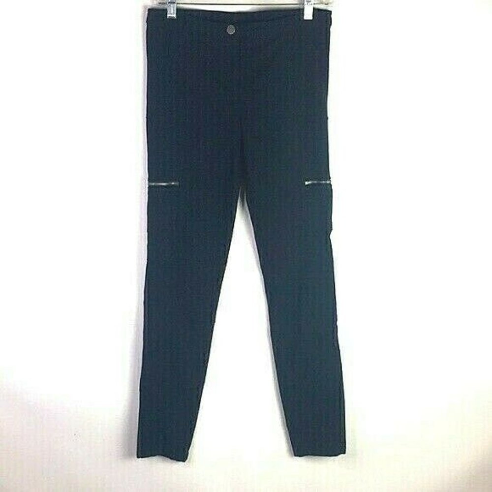 Nicole Miller Pants Slim Black Sz 4 Zip Pockets*2A